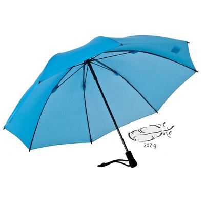 Stockregenschirm EUROSCHIRM "Swing liteflex", blau (hellblau), Bezug: 100% Polyester, uni, Regenschirme, mit Schultertragegurt an der Hülle, besonders leicht und stabil Image