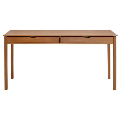 Schreibtisch INOSIGN "Gava", beige (natur), B:160cm H:80cm T:70cm, Tische, Kiefer massiv, eingefräste Griffmulden, Höhe 80 cm