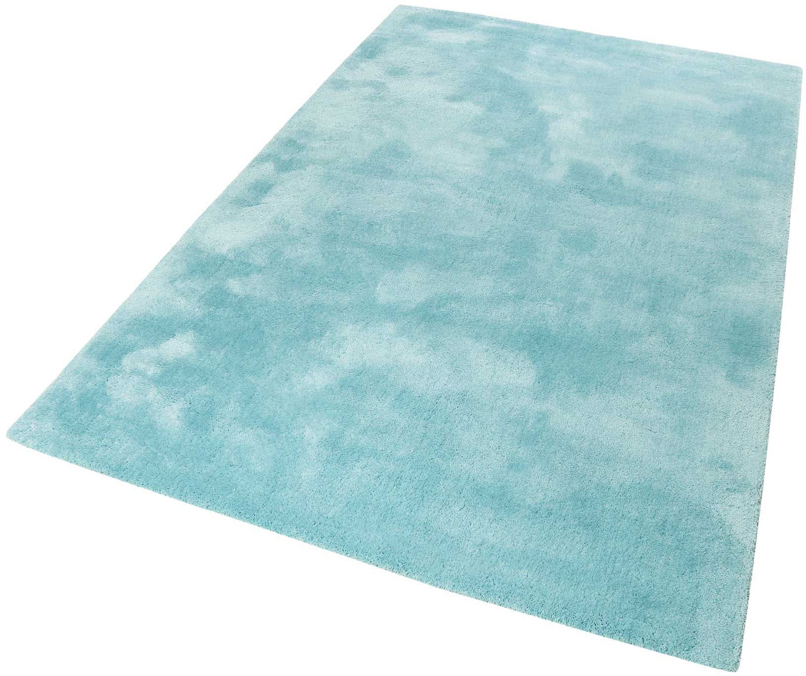 Hochflor-Teppich ESPRIT "Relaxx ESP-4150" Gr. 6, blau (türkis), B:200cm H:25mm L:290cm, Kunstfaser, Teppiche, Wohnzimmer, sehr große Farbauswahl, weicher dichter Hochflor