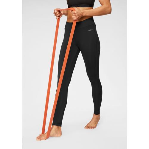 „Leggings OCEAN SPORTSWEAR „“Yoga-Tights““ Gr. 36, N-Gr, schwarz (schwarz (tights aus nachhaltigem material)) Damen Hosen Leggings Yogahosen mit Mesh-Einsätze“