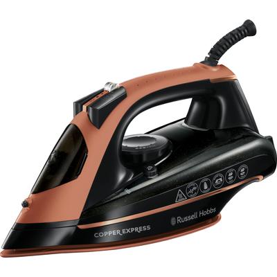 RUSSELL HOBBS Dampfbügeleisen "Copper Express 23975-56", schwarz (schwarz, kupfer), B:12,5cm H:16cm T:28,5cm, Bügeleisen Image