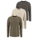 Langarmshirt MAN'S WORLD "neue Farbe ", Herren, Gr. 68/70 (4XL), grün (olivgrün,beige,khaki), Single Jersey, Obermaterial: 100% Baumwolle, unifarben, Basic, regular fit, Rundhals, Langarm normaler Saum, Shirts, Langarm, unifarben, aus Baumwolle, im...