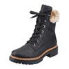 Winterboots RIEKER, Damen, Gr. 38, schwarz, Lederimitat, elegant, Schuhe, mit Kunstfell am Schaft