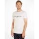T-Shirt TOMMY HILFIGER "TOMMY FLAG HILFIGER TEE", Herren, Gr. XXL (56), weiß (snow weiß), Single Jersey, Obermaterial: 100% Baumwolle, casual, normal, Rundhals, Kurzarm, Shirts