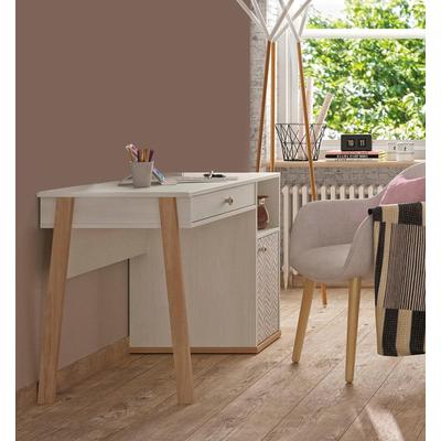 Kinderschreibtisch GAMI "Alika", braun (kastanie gebleicht), B:123cm H:77cm T:55cm, Tische, Jugendschreibtisch, Schreibtisch, mit zusätzlichen Stauraum Image