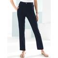 Stretch-Hose CLASSIC BASICS, Damen, Gr. 44, Normalgrößen, blau (marine), 72% Viskose, 25% Polyamid, 3% Elasthan, unifarben, lang, Hosen