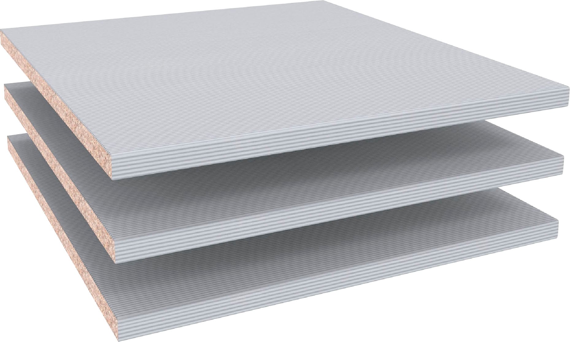 Einlegeboden MUSTERRING "Imola W", silber (streifendekor (silber)), B:47,5cm H:2,2cm T:51,5cm, Holzwerkstoff, Einlegeböden, Einlegeboden, 3-er Set, auf beliebiger Höhe einbaubar