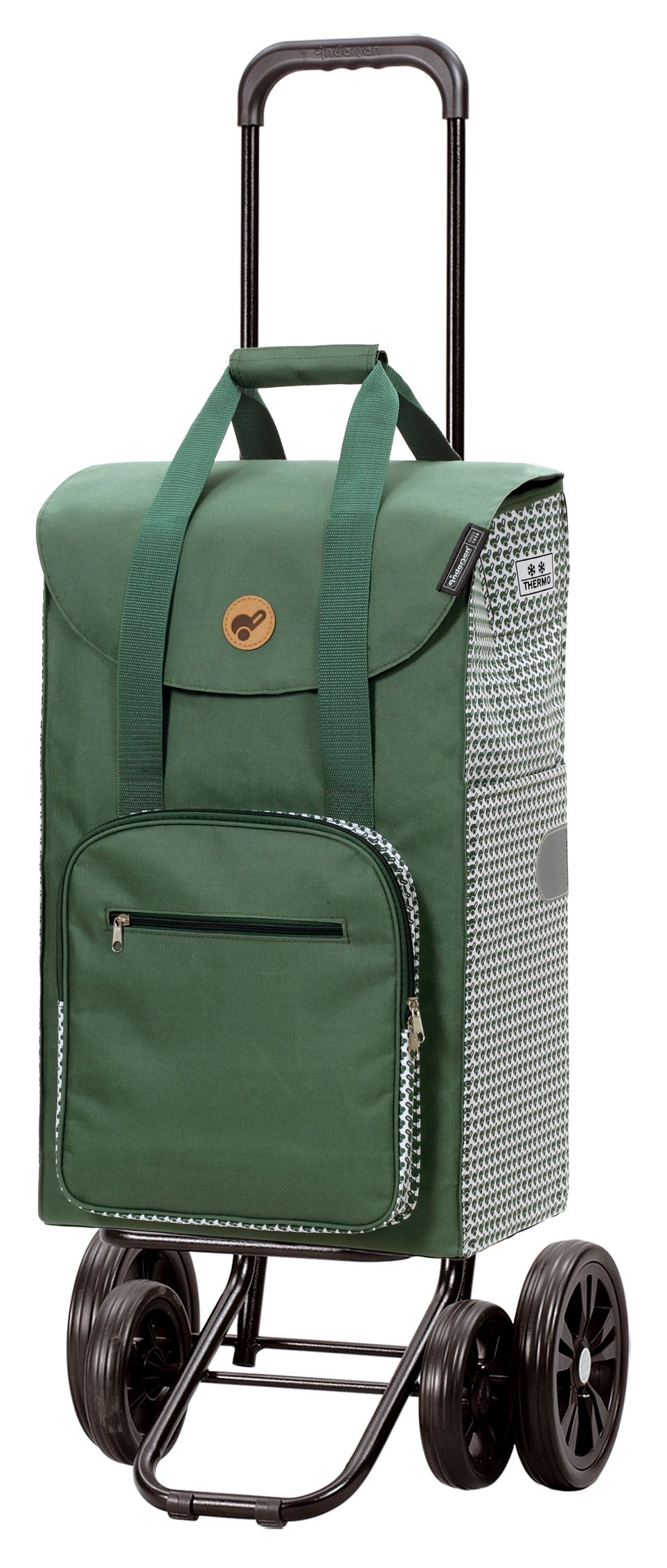 Einkaufstrolley ANDERSEN "Quattro Shopper Liska", grün, B:42cm H:117cm T:23cm, Polyester, Einkaufskörbe Image