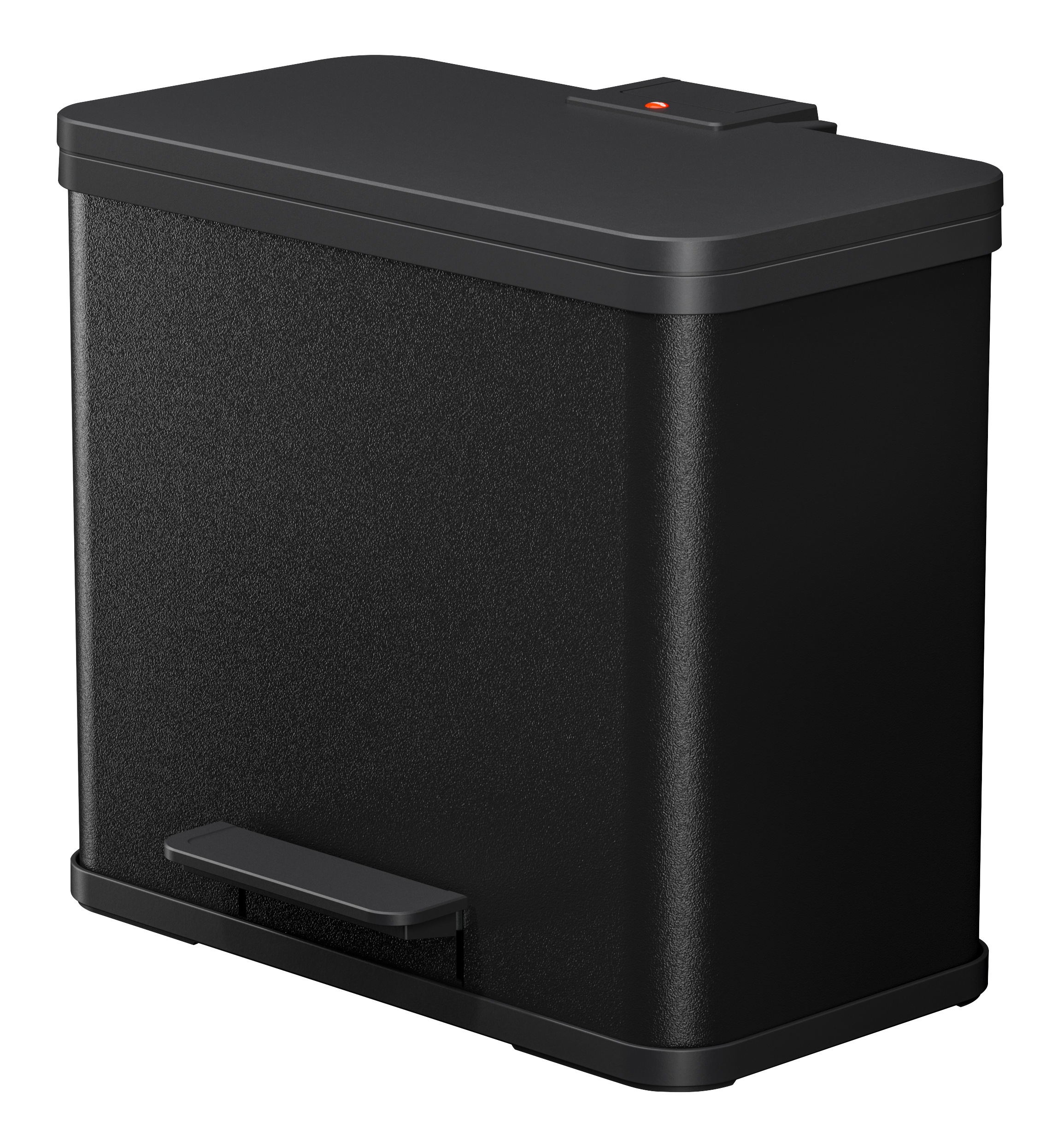 Mülleimer HAILO "Öko duo Plus L", schwarz, B:47cm H:43cm T:34cm, Metall, Mülleimer, Mülleimer, 26 l, Stahlblech o. Edelstahl, Kunststoff Inneneimer, Made in Germany