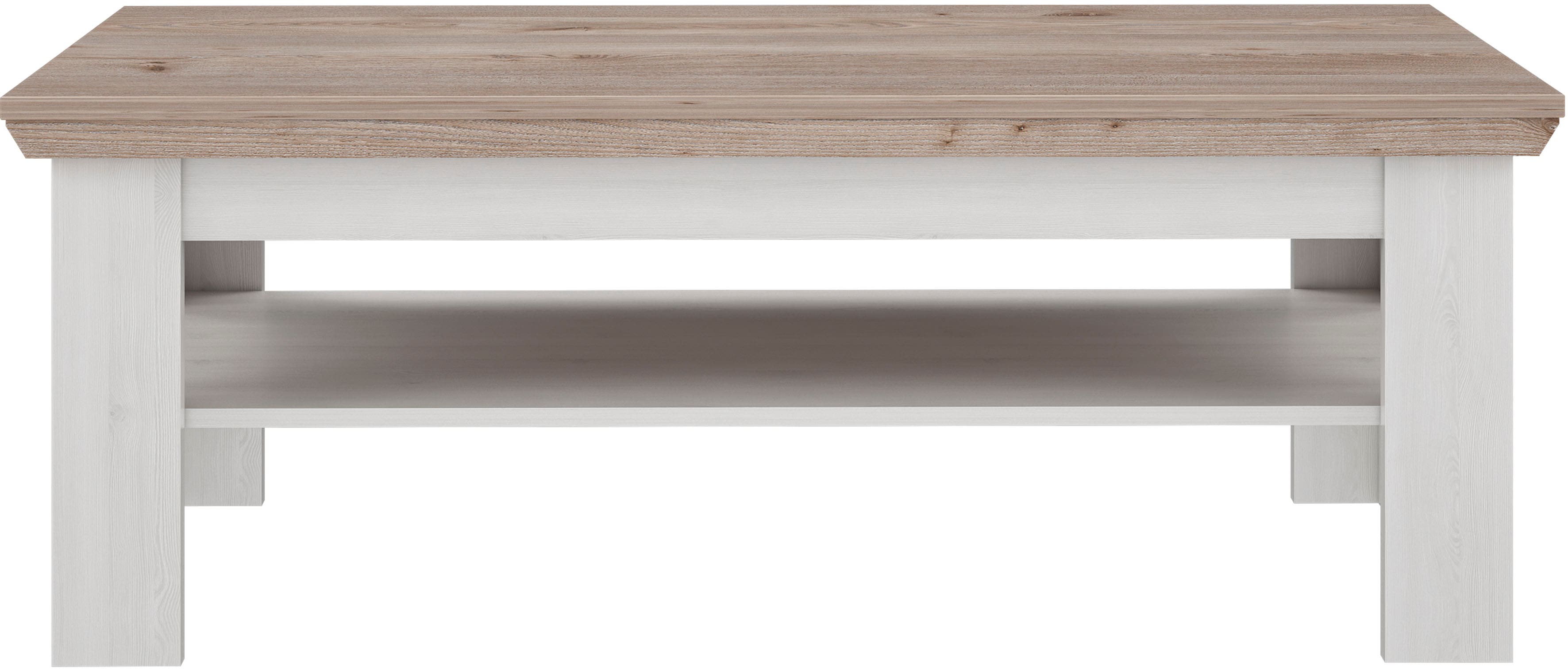 Couchtisch FORTE "Iloppa", braun (schnee eiche, nelson eiche, nelson eiche), B:120,6cm H:45,3cm T:60,4cm, Tische, Couchtisch Eckige Couchtische Holz-Couchtische, Breite ca. 120 cm