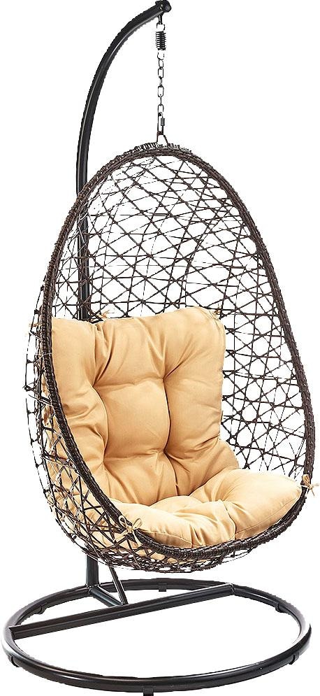 Hängesessel LOCKER "CRISSCROSS", braun, B:96cm H:190cm T:64cm, Sessel