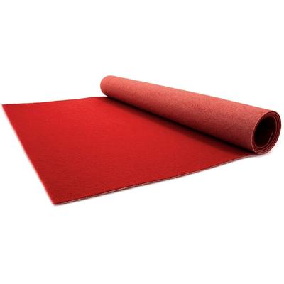 Läufer "PODIUM, Made in Belgium", rot (burgund), B:100cm H:2,6mm L:1200cm, Polypropylen (PP), PRIMAFLOR-IDEEN IN TEXTIL, Teppiche, Breite 100 cm, robuster Nadelfilz, Uni-Farben Image