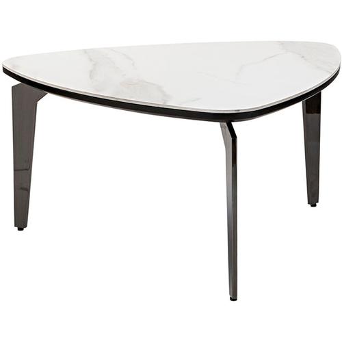 "Couchtisch FINK ""KELON"" Tische Gr. B/H: 62 cm x 62 cm, grau (weiß, grau, weiß,grau) Couchtisch Runde Couchtische rund oval Tisch"