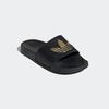 Badesandale ADIDAS ORIGINALS "LITE ADILETTE", Gr. 42, schwarz (core schwarz, core schwarz, matte gold), Synthetik, sportlich, Schuhe