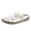 Clog RIEKER, Damen, Gr. 36, weiß, Leder, Lederimitat, sportlich, Schuhe, Sommerschuh, Schlappen mit Ziernähten, Topseller