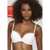 Push-up-BH PETITE FLEUR, Damen, Gr. 70, Cup B, schwarz (schwarz, weiß), Jersey, Obermaterial: 70% Baumwolle, 25% Polyester, 5% Elasthan, Basic, BHs BH-Set Bügel-BH Push-up-BH Schalen-BH T-Shirt-BH Unterwäsche Wäsche, mit Bügel, mit herausnehmbaren...