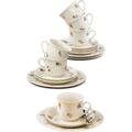 Kaffeeservice SELTMANN WEIDEN "Geschirr-Set, Service Marieluise" Geschirr-Sets Gr. 18 tlg., beige (elfenbeinfarben) Geschirr-Sets für 6 Personen