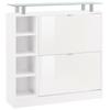 Schuhschrank BORCHARDT MÖBEL "Dolly", weiß (weiß matt, weiß hochglanz), B:89cm H:92cm T:25cm, Holzwerkstoff, Schränke, Breite 89 cm