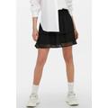 Minirock ONLY "ONLANN STAR LAYER SMOCK SKIRT PTM" Gr. M, schwarz (black) Damen Röcke Miniröcke