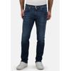Slim-fit-Jeans BRÜHL "York DO FX", Herren, Gr. 26, EURO-Größen, blau (dunkelblau), 89% Baumwolle, 9% Synthetik, 2% Elasthan, unifarben, casual, lang, Jeans 5-Pocket-Jeans, in Dual FX Querstretch Denim
