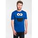 T-Shirt LOGOSHIRT "Krümelmonster - Cookie Monster" Gr. XS, blau Herren Shirts T-Shirts