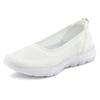 Sneaker Ballerinas LASCANA, Damen, Gr. 40, weiß (sanftes weiß), Obermaterial: 100% Textilmaterial. Futter: 100% Textilmaterial. Decksohle: 100% Textilmaterial. Laufsohle: 100% Synthetik, unifarben, sportlich, Schuhe Ballerina, ultraleichter Slipper,...