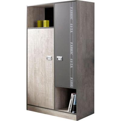Kleiderschrank PARISOT "Fabric", grau (eschefarben, grau), B:101cm H:182cm T:51cm, Schränke