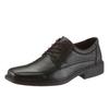 Schnürschuh RIEKER, Herren, Gr. 43, schwarz, Leder, klassisch, Schuhe, mit klassischer Ziernaht, Freizeitschuh, Halbschuh, Schnürschuh, Topseller