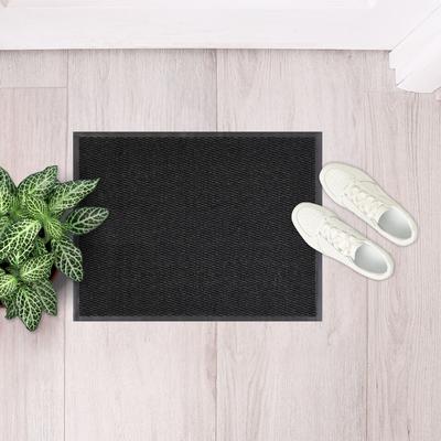 Fußmatte ANDIAMO "Easy, Made in Netherlands", grau (anthrazit), B:90cm H:5mm L:200cm, Kunstfaser, Teppiche, Schmutzfangläufer, Schmutzfangmatte, rutschhemmend, Innen- und überdachten Außenbereich Image