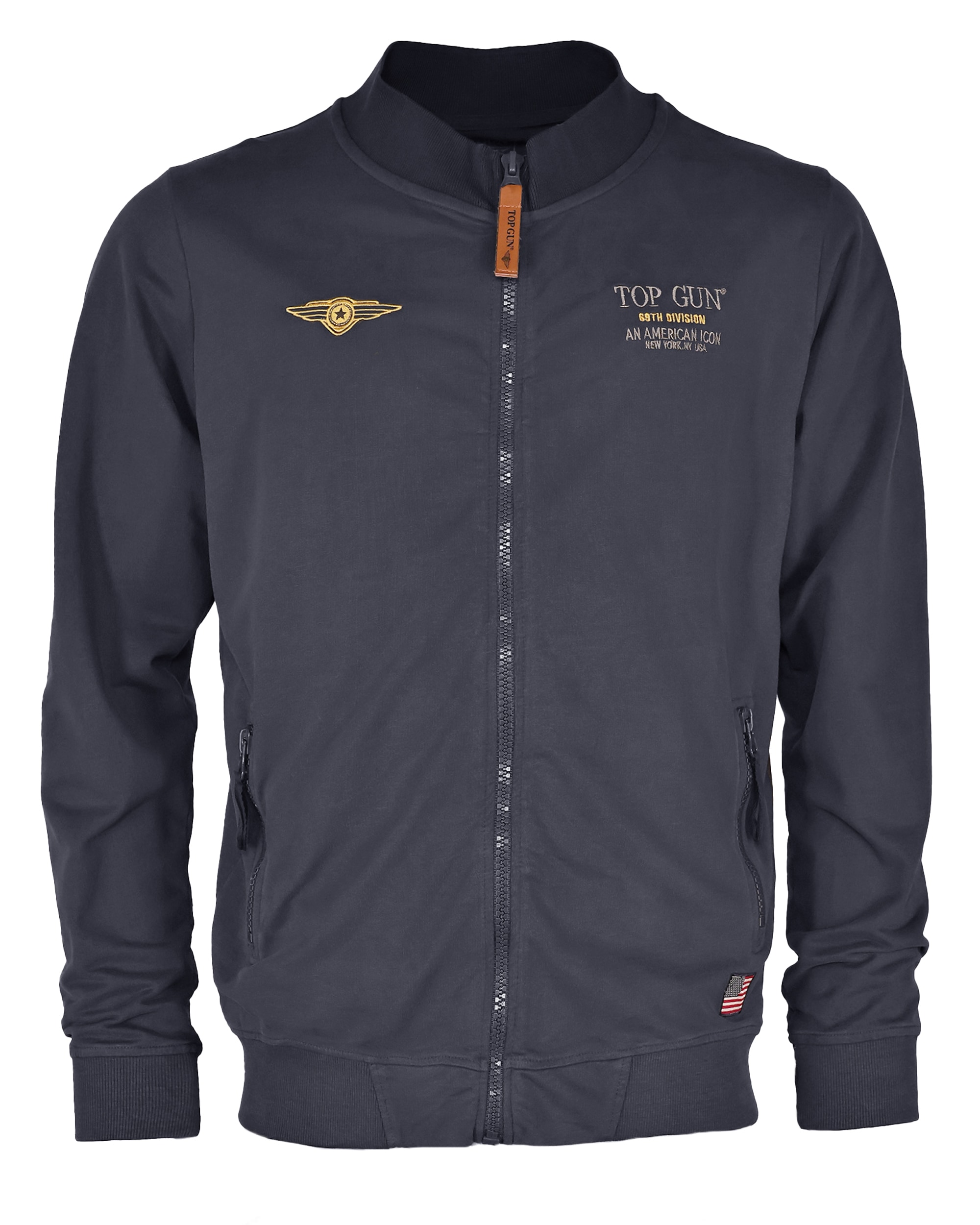 Sweatjacke TOP GUN "TG20213020", Herren, Gr. 48S, blau (navy), Obermaterial: 100% Baumwolle, Sweatjacken Image