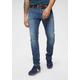 Slim-fit-Jeans JACK & JONES "GLENN" Gr. 31, Länge 34, blau (dark blue denim) Herren Jeans Slim Fit