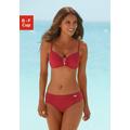 Bügel-Bikini LASCANA Gr. 44, Cup D, rot Damen Bikini-Sets Ocean Blue mit Pailletten-Verzierung Bestseller