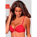 Push-up-BH LASCANA Gr. 70, Cup A, rot (kirschrot) Damen BHs Dessous Hochzeitsdessous Hochzeitswäsche Spitzenwäsche Push-up-BH Spitzen-BH BH Spitzen-BHs