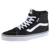 Sneaker VANS "Filmore Hi", Gr. 46, schwarz-weiß (schwarz, weiß), Leder, sportlich, Schuhe Skaterschuh Sneakerboots Schnürboots