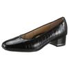 Pumps ARA "GRAZ", Damen, Gr. 6,5, schwarz, Lackleder, Reptilienprägung, glänzend, elegant, Schuhe Pumps, Abendschuh, Festtagsschuh, Blockabsatz, mit Reptilprägung