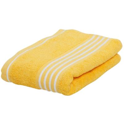 Badetuch GÖZZE "Rio", gelb, B:70cm L:140cm, Walkfrottee, Obermaterial: 100% Baumwolle, Handtücher (Packung), mit feiner Streifenbordüre Image