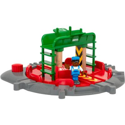 Spielzeugeisenbahn-Brücke BRIO "BRIO WORLD, Lok-Drehscheibe mit Kontrollbrücke" Spielzeugeisenbahn-Erweiterungen bunt Kinder Ab 3-5 Jahren