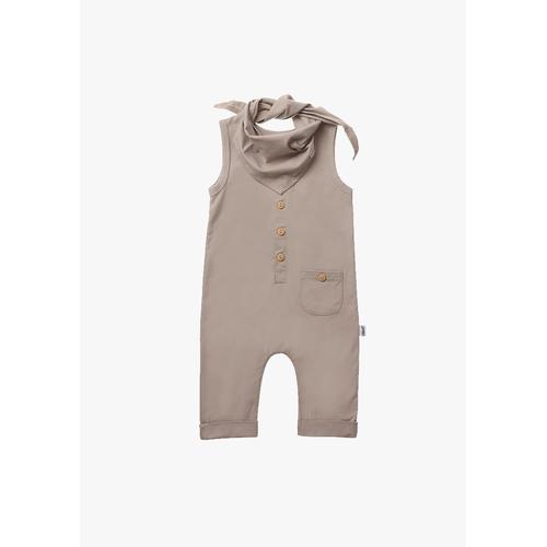 Strampler LILIPUT Gr. 68, EURO-Größen, beige Baby Overalls mit aufgesetzter Tasche