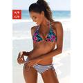 Triangel-Bikini-Top VENICE BEACH "Summer" Gr. 40, Cup C/D, blau (marine, bedruckt) Damen Bikini-Oberteile Ocean Blue