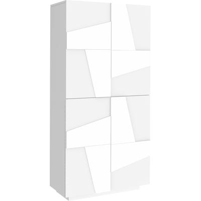 Schuhschrank INOSIGN "Ping", weiß (weiß hochglanz), B:81cm H:167,2cm T:38cm, Holzwerkstoff, Schränke Image