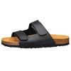 Pantolette LICO "Pantolette Bioline Velcro", Gr. 43, schwarz, Synthetik, Schuhe Pantolette