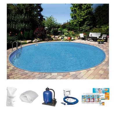 Rundpool CLEAR POOL "PREMIUM IBIZA", weiß, H:120cm Ø:600cm, Schwimmbecken, inkl. umfangreichem Zubehör in verschiedeneren Größen Image