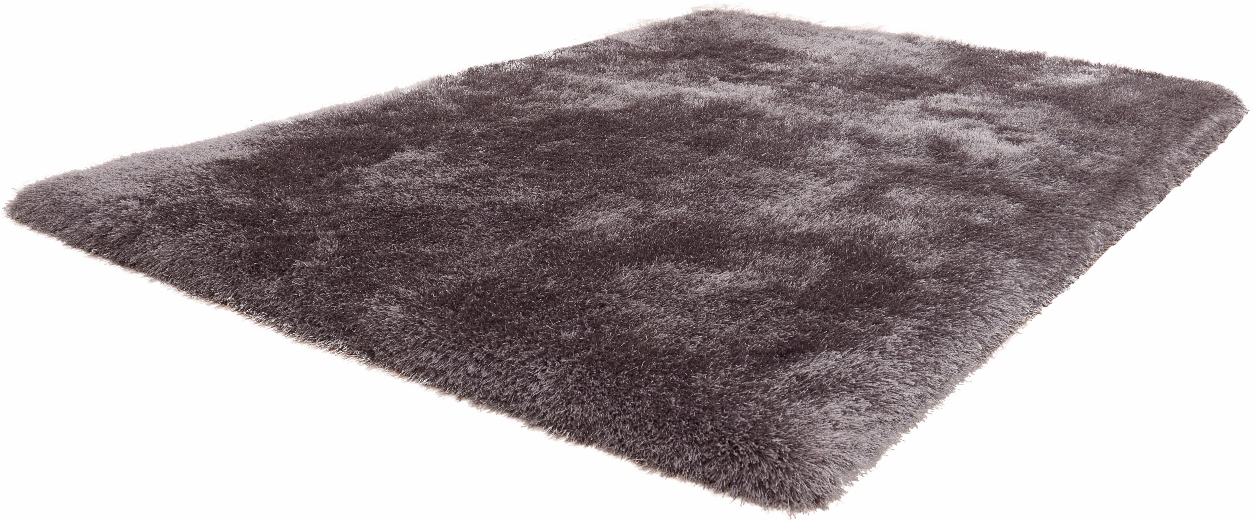 Hochflor-Teppich KAYOOM "Cosy" Gr. 4, silber (silberfarben), B:160cm H:80mm L:230cm, Kunstfaser, Teppiche, Besonders weiche Microfaser, dichter hochwertiger Langflor, Wohnzimmer Image