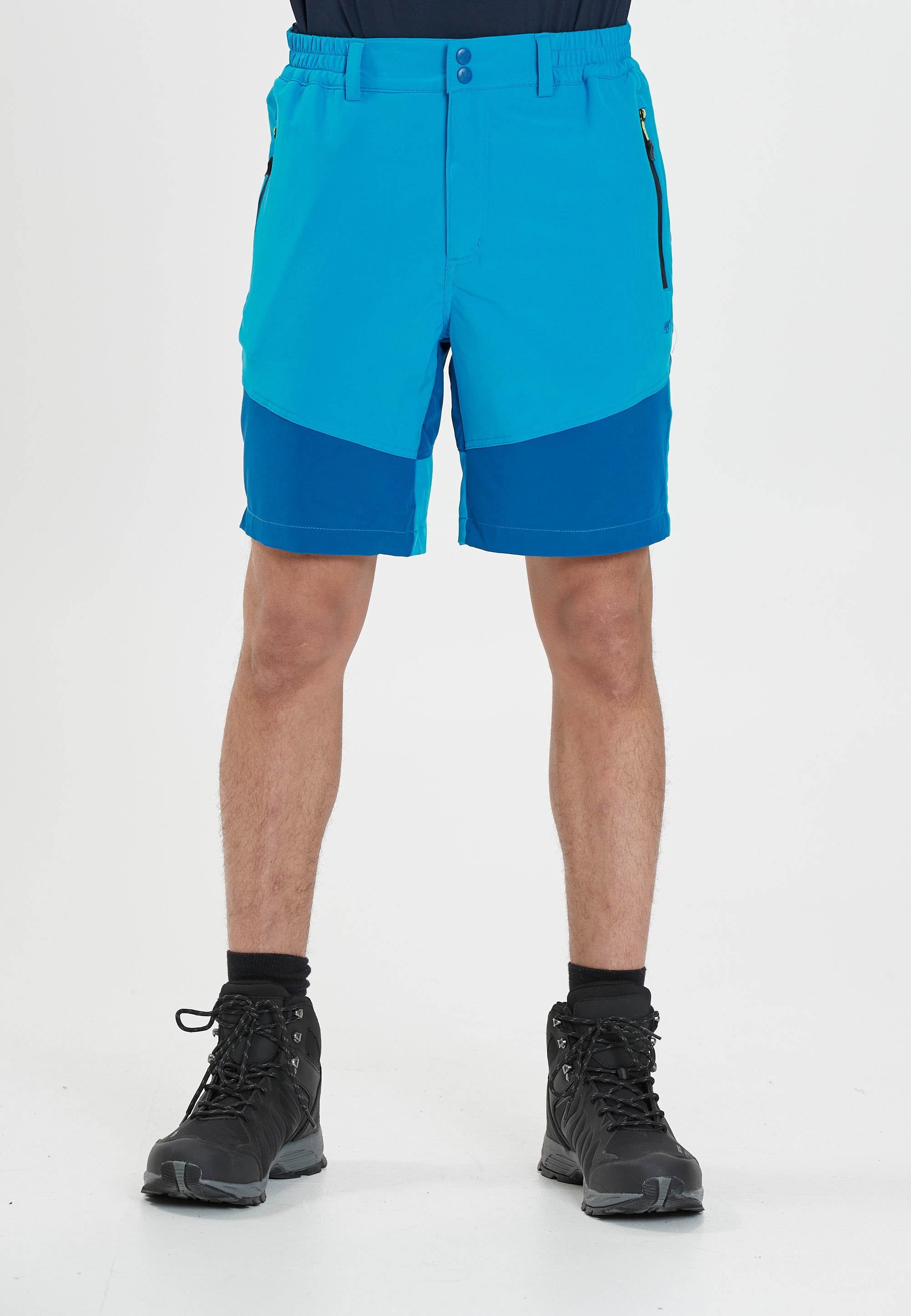 Shorts WHISTLER "AVIAN M ACTIV STRETCH", Herren, Gr. M, US-Größen, blau (dunkelblau, blau), 92% Polyester, 8% Elasthan, unifarben, kurz, Hosen Shorts, mit komfortablem Funktionsstretch