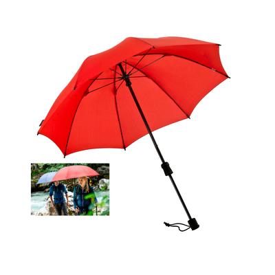 Stockregenschirm EUROSCHIRM "Swing handsfree, rot", rot, Bezug: 100% Polyester, uni, Regenschirme Stockschirm, verlängerbarer Schaft, handfrei tragbar Image