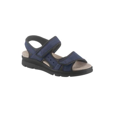 Sandale ACO, Damen, Gr. 37, blau (marine), Nubukleder, sportlich, Schuhe