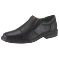 Slipper RIEKER, Herren, Gr. 44, schwarz, Leder, elegant, Schuhe, Anzugschuh, Business Schuh, Schlupfschuh mit stylischer Quernaht, Topseller