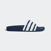 Badesandale ADIDAS ORIGINALS "ADILETTE", Gr. 47, blau (adiblu, weiß, adiblu), Synthetik, sportlich, Schuhe Badelatschen Pantolette Schlappen
