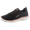 Sneaker SKECHERS "FLEX APPEAL 4.0 BRILLINAT VIEW", Damen, Gr. 39, rosa (schwarz, rosé), Textil, Lederimitat, sportlich, Schuhe, Freizeitschuh, Halbschuh, Schnürschuh mit Air Cooled Memory Foam