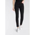 Skinny-fit-Jeans REPLAY "Luzien" Gr. 32, Länge 32, schwarz (black) Damen Jeans Röhrenjeans